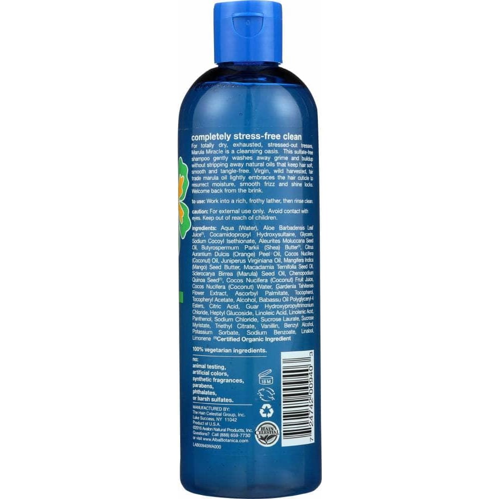 Alba Botanica Shampoo Marula Miracle, 12 Oz (Case Of 2) | ShelHealth