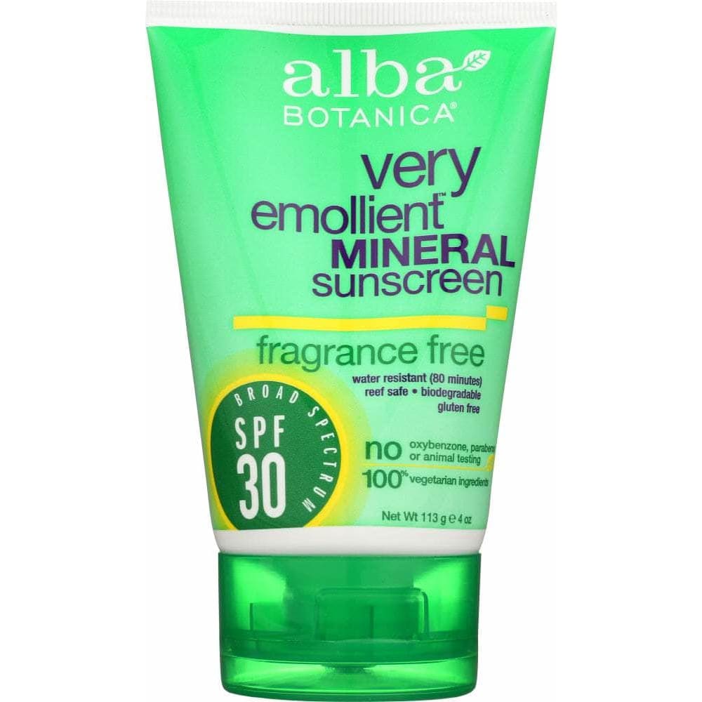 ALBA BOTANICA Alba Botanica Sunblock Fragrance Free Mineral Spf 30, 4 Oz