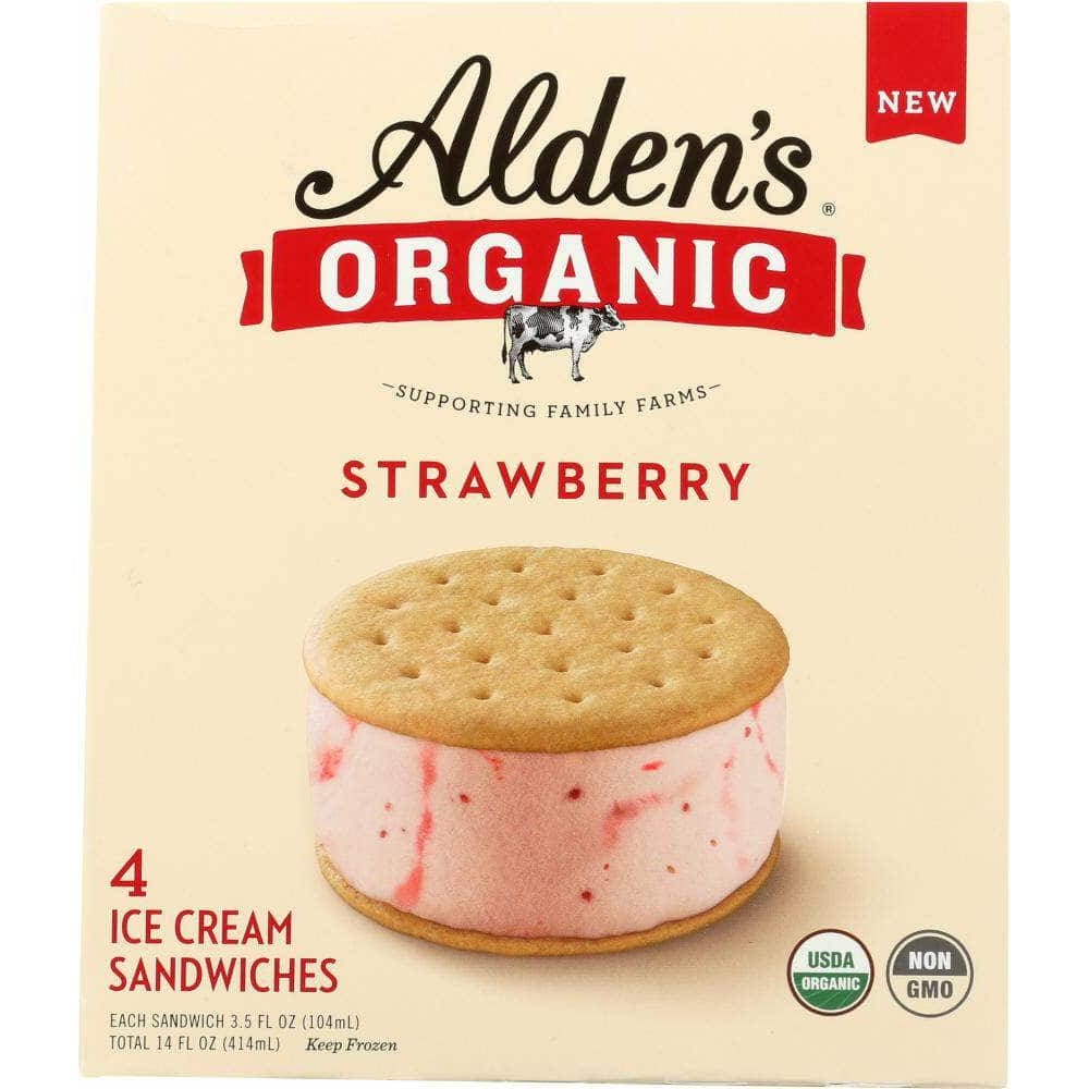 Aldens Organic Aldens Organic Ice Cream Sandwich Strawberry, 4 pk