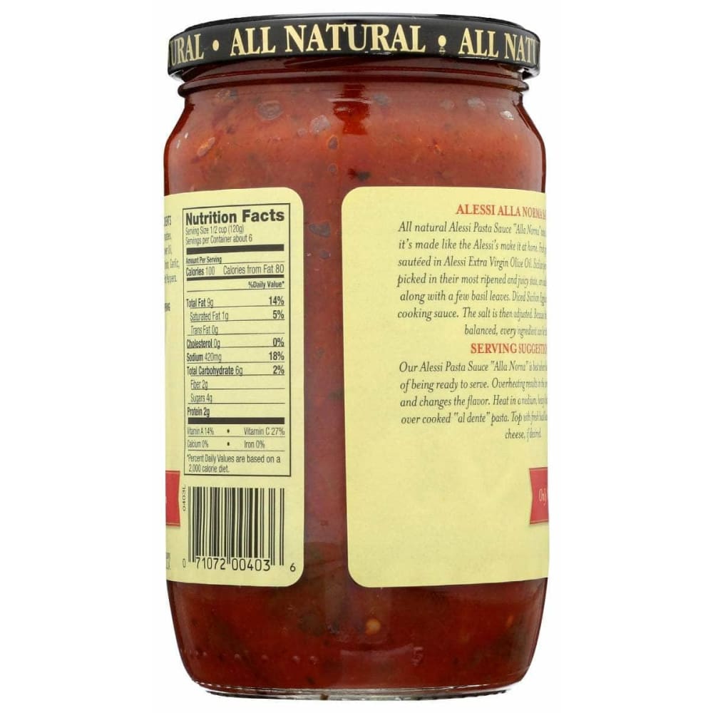 ALESSI Grocery > Meal Ingredients > Sauces ALESSI Pasta Sauce Alla Norma With Eggplant, 24 oz