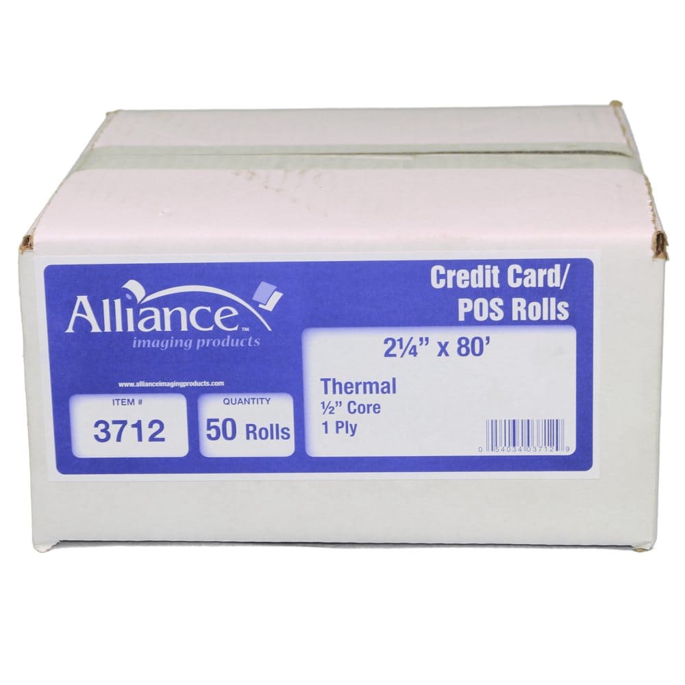 Alliance Thermal Paper Receipt Rolls 2 1/4 x 80’ White 50 Rolls - Copy & Multipurpose Paper - Alliance