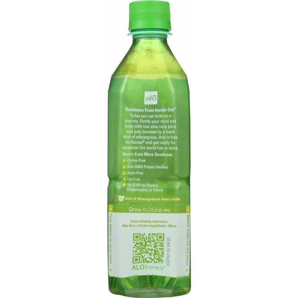 Alo Alo Awaken Wheatgrass Real Aloe Vera Drink, 16.9 oz