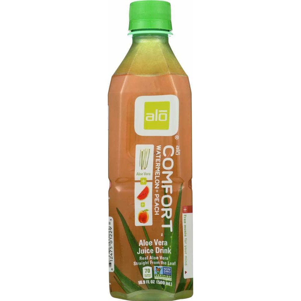 Alo Alo Comfort Watermelon & Peach, No Preservatives Or Additives Fat Free Drink, 16.9 oz