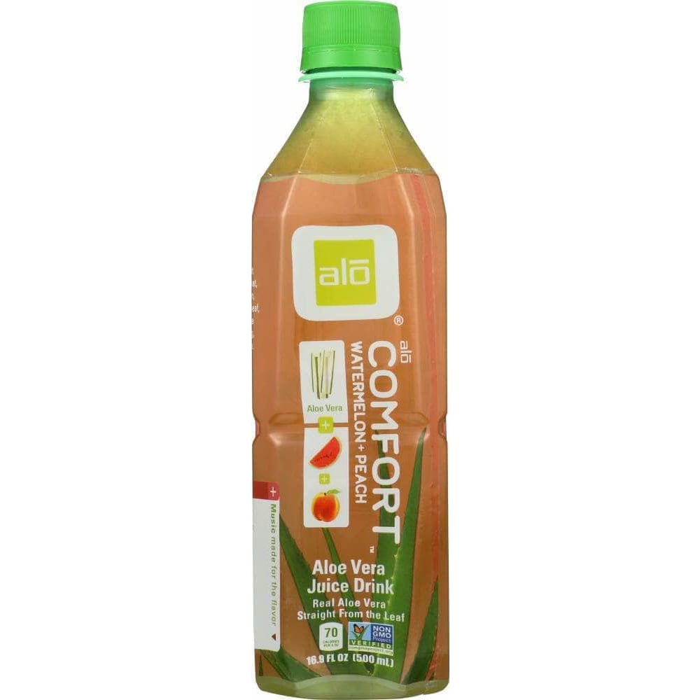 Alo Alo Comfort Watermelon & Peach, No Preservatives Or Additives Fat Free Drink, 16.9 oz