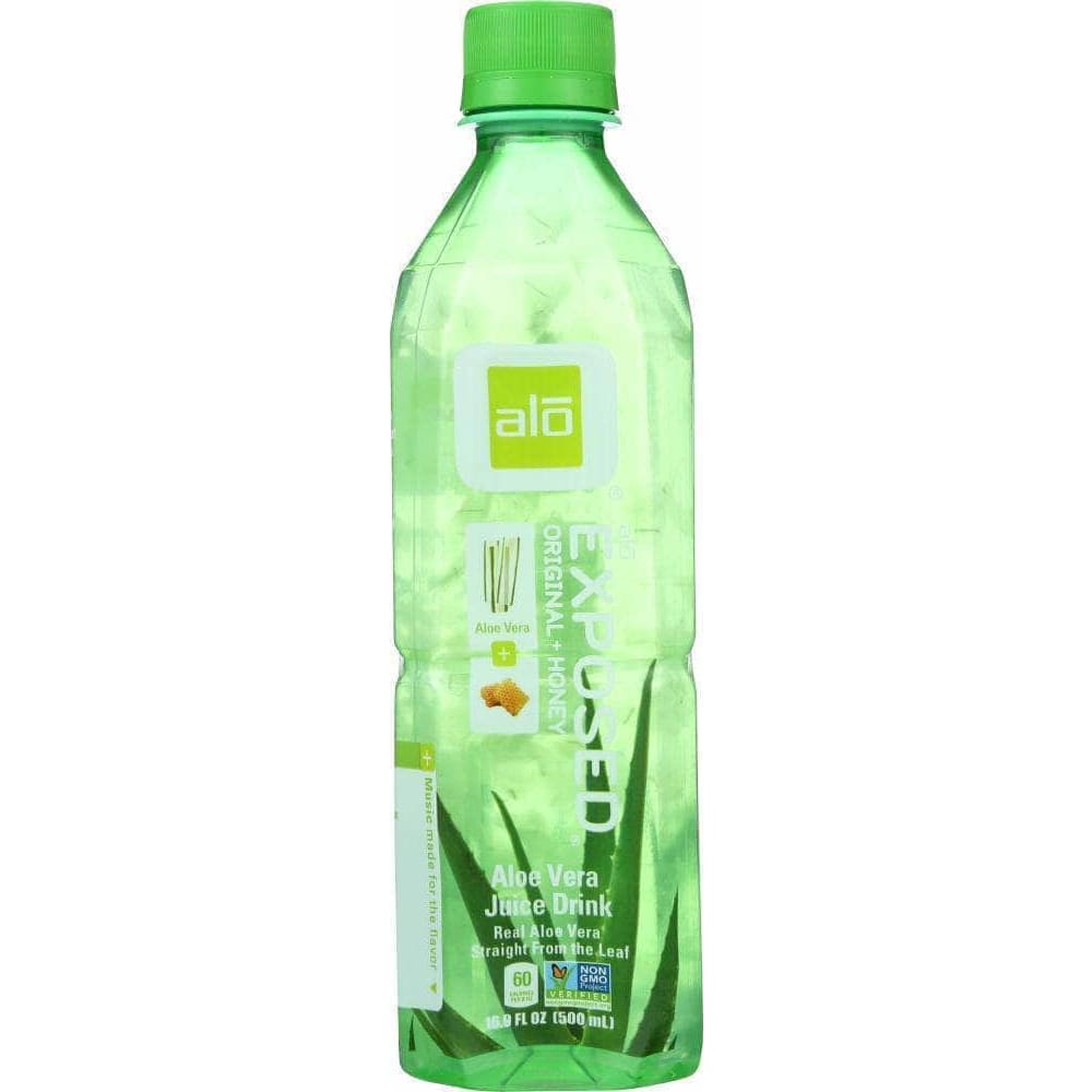 Alo Alo Exposed Original + Honey Real Aloe Vera Drink, 16.9 oz