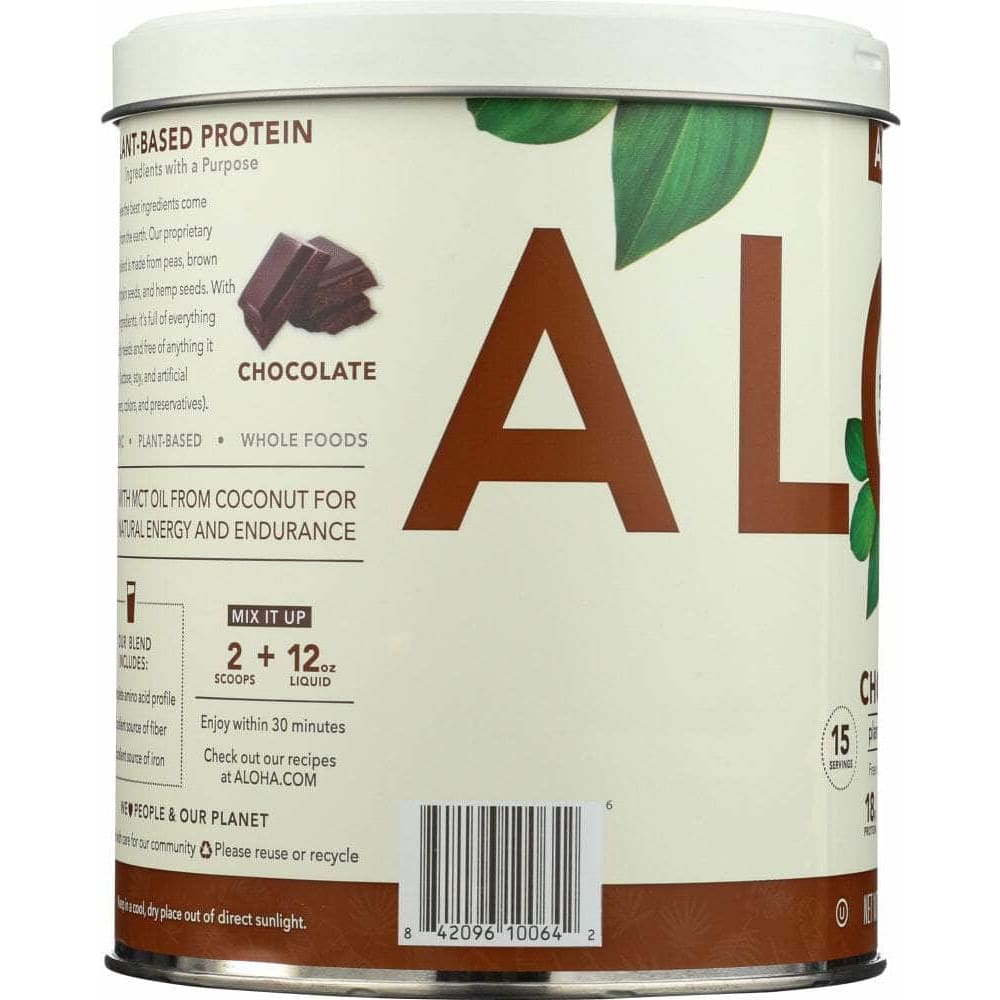 ALOHA Vitamins & Supplements > Protein Supplements & Meal Replacements ALOHA: Protein Powder Chocolate, 19.6 oz