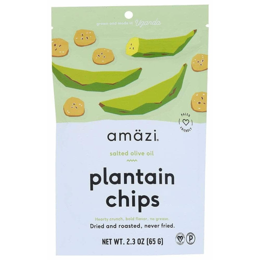 Amazi Foods Amazi Salted Olive Oil Plantain Chips, 2.30 oz