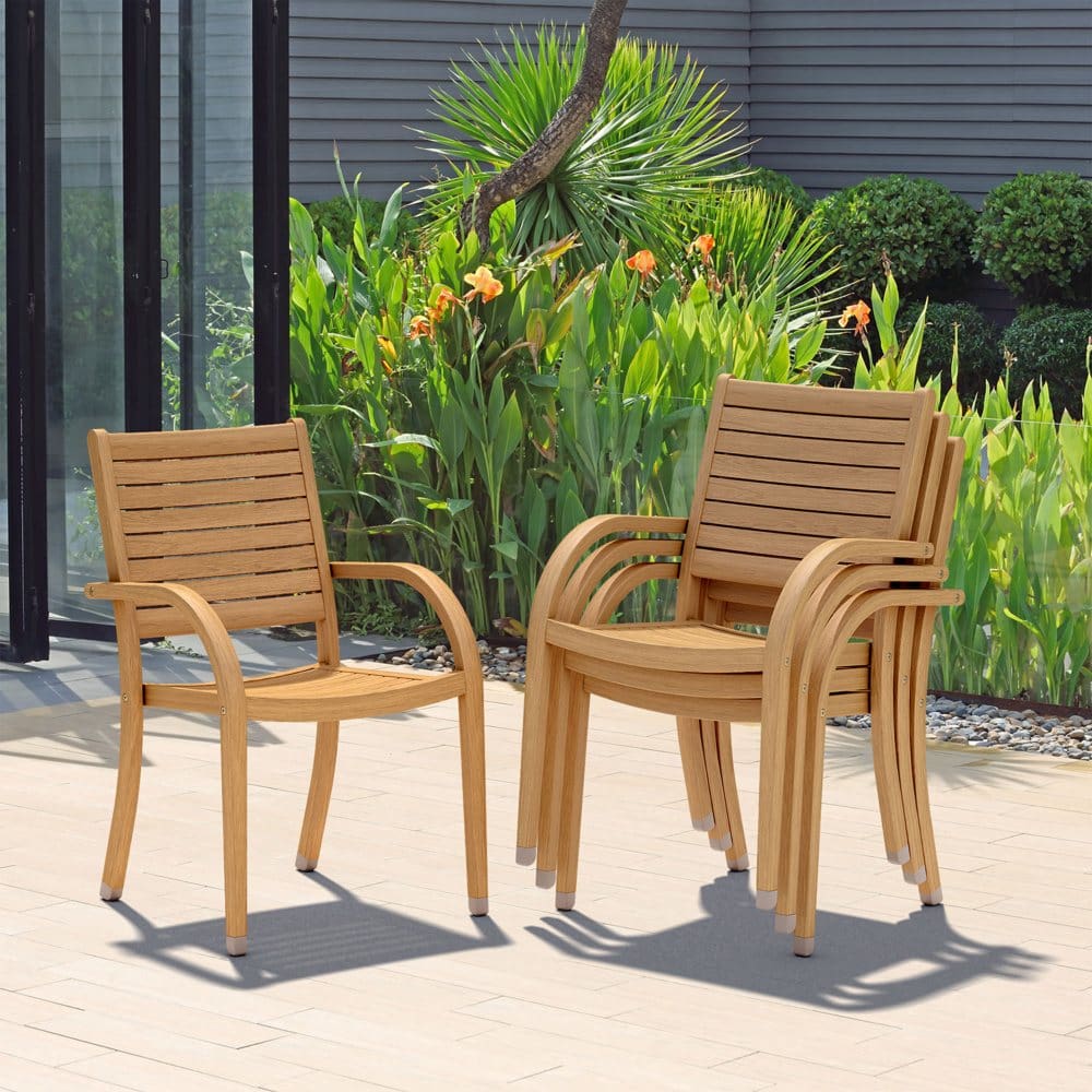 Amazonia Catalina Stacking Armchairs (Set Of 4) - Patio Chairs & Benches - Amazonia
