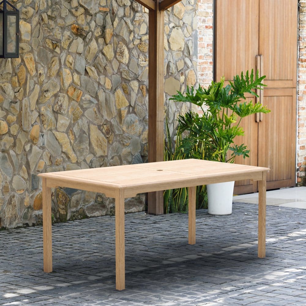 Amazonia Maliana Teak Dining Table - Patio Accent Tables - Amazonia