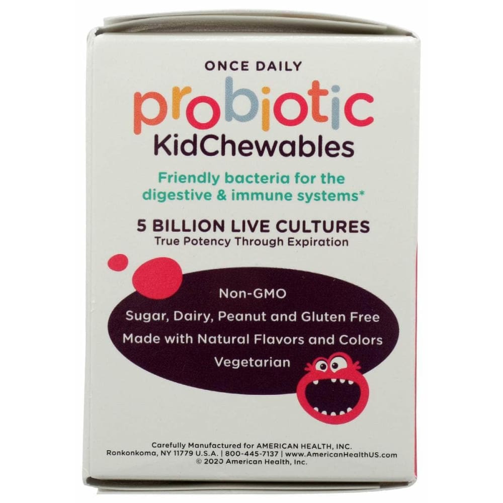 AMERICAN HEALTH American Health Probiotic Kidchewables Strawberry Vanilla, 30 Ea