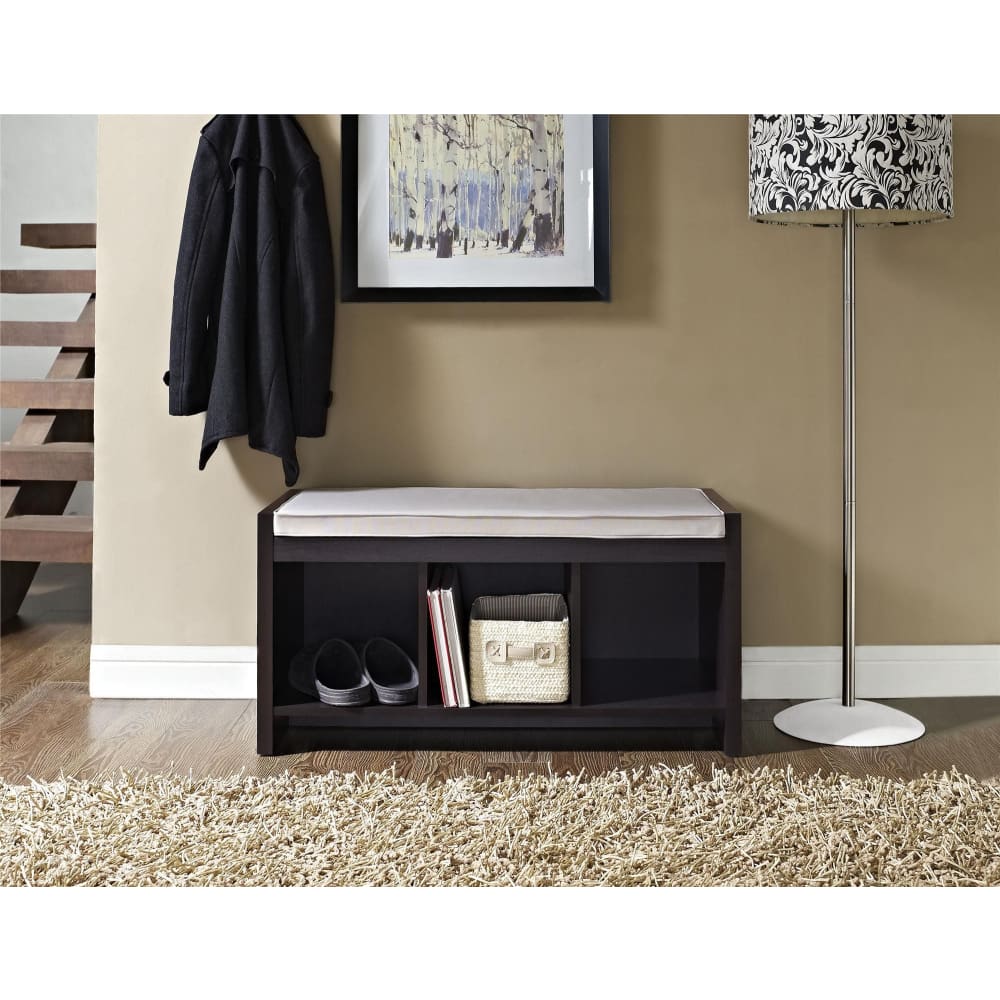 Ameriwood Home Penelope Entryway Storage Bench - Espresso - Ameriwood