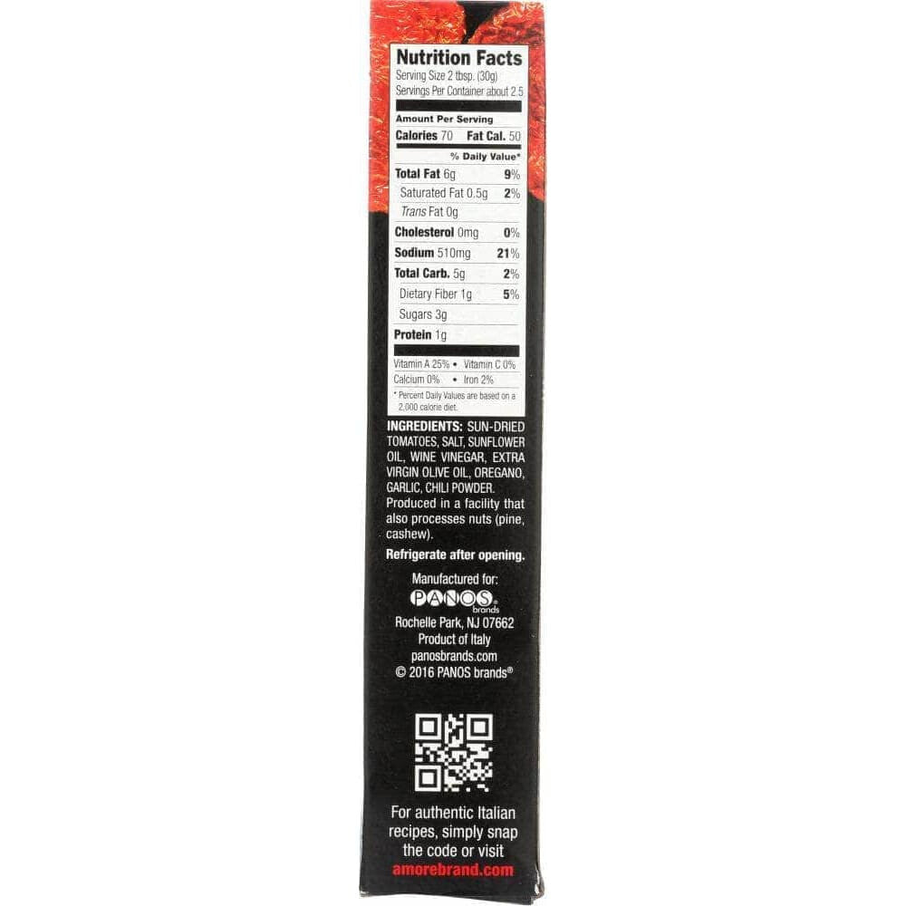 Amore Amore Paste Tube Sundried Tomato,  2.8 oz