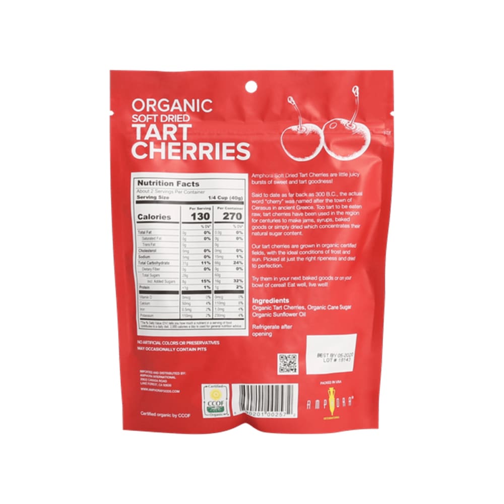 AMPHORA Grocery > Cooking & Baking > Baking Ingredients AMPHORA: Organic Soft Dried Tart Cherries, 3 oz