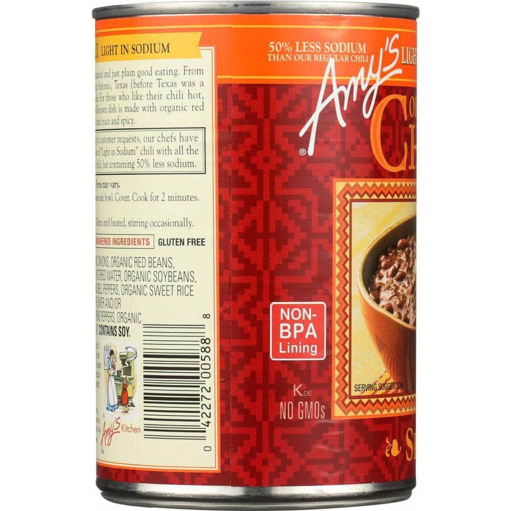 Amys Amys Chili Lite Sodium Spicy Gluten Free, 14.7 oz