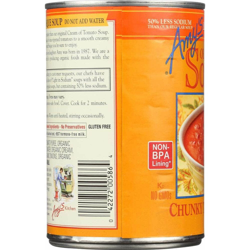 Amys Amy's Organic Soup Chunky Tomato Bisque Light in Sodium, 14.5 oz