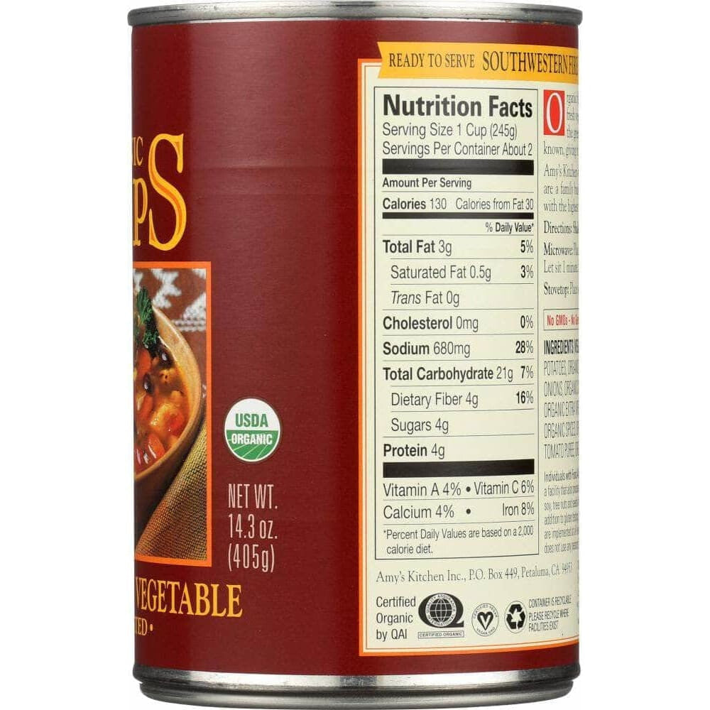 Amys Amy's Organic Soup Fire Roasted Southwestern Vegetable, 14.3 oz