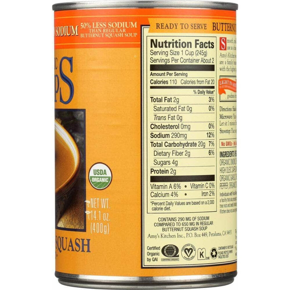 Amys Amy's Organic Soup Light in Sodium Butternut Squash, 14.1 oz