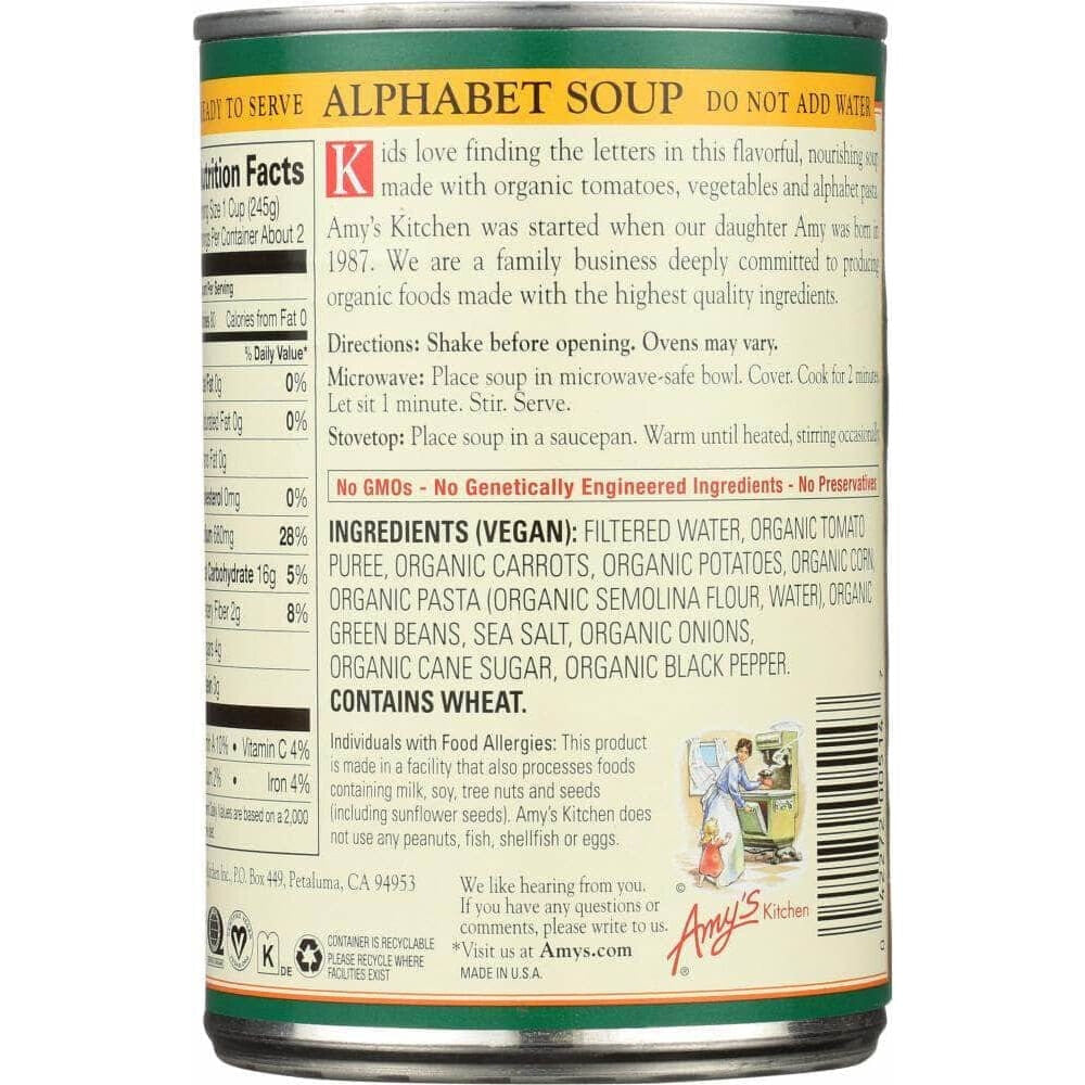 Amys Amys Soup Alphabet, 14.1 oz