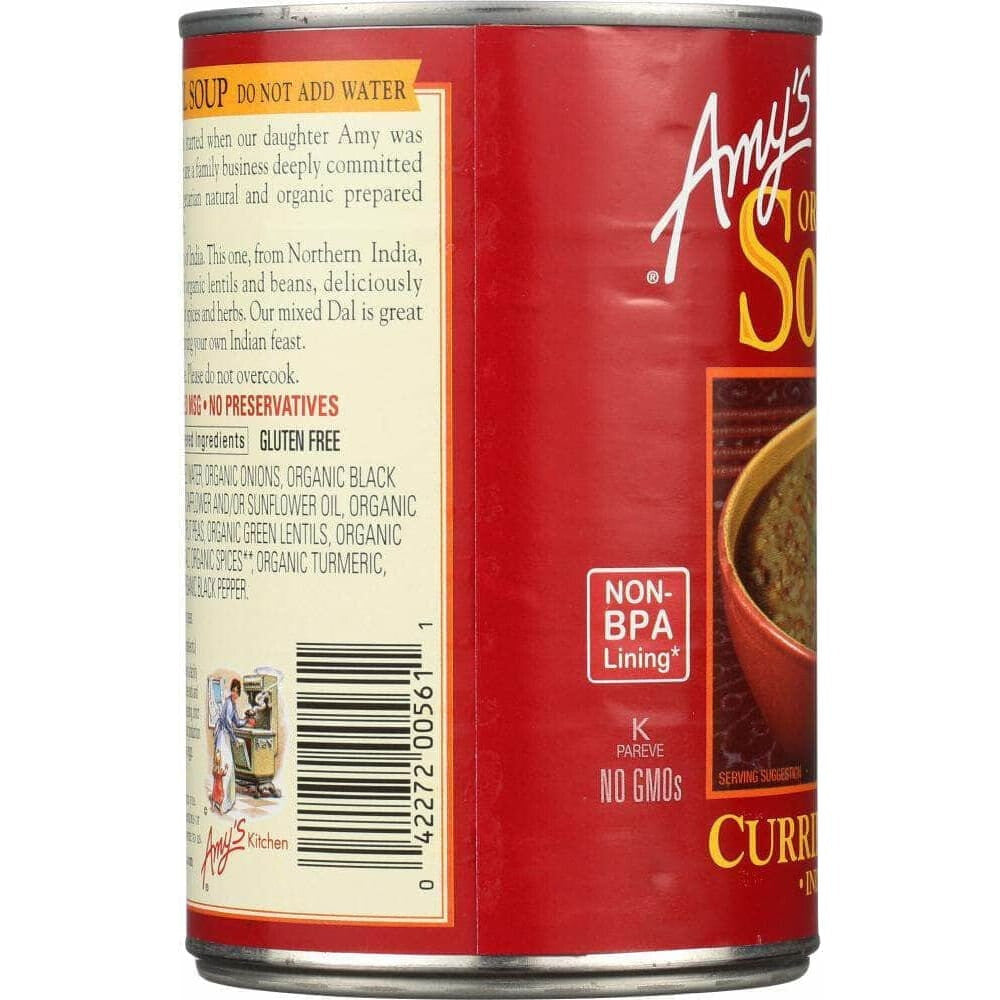 Amys Amys Soup Curried Lentil Gluten Free, 14.5 oz