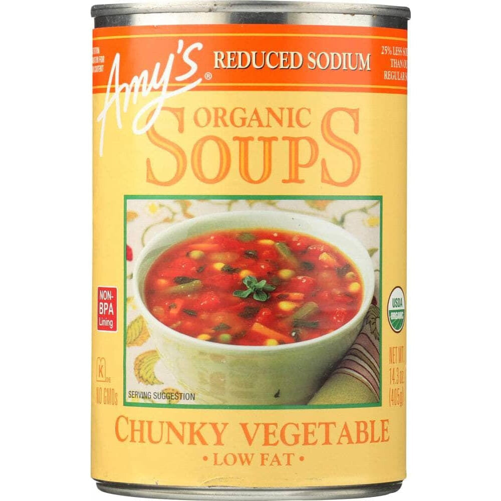 Amys Amys Soup Vegetable Chunky Light Sodium, 14 oz