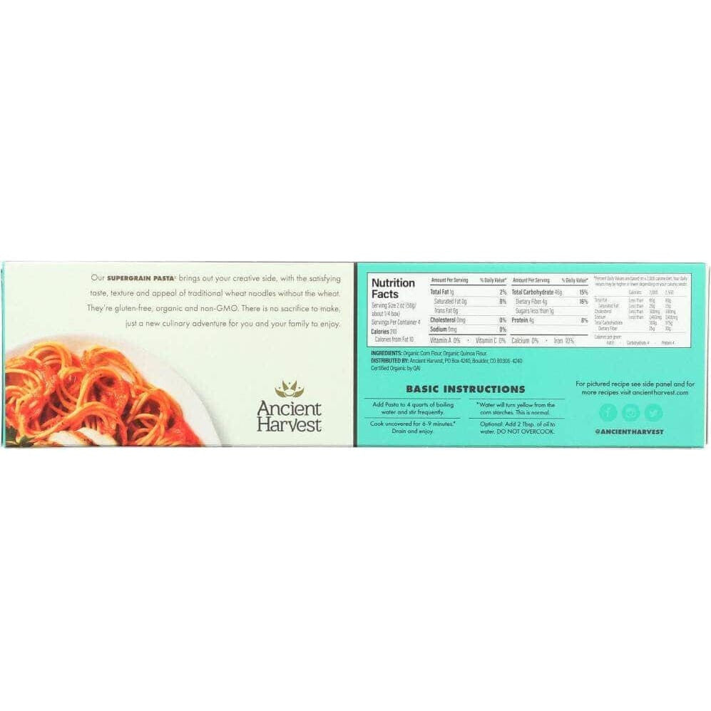 Ancient Harvest Ancient Harvest Organic Supergrain Pasta Spaghetti Gluten Free, 8 oz