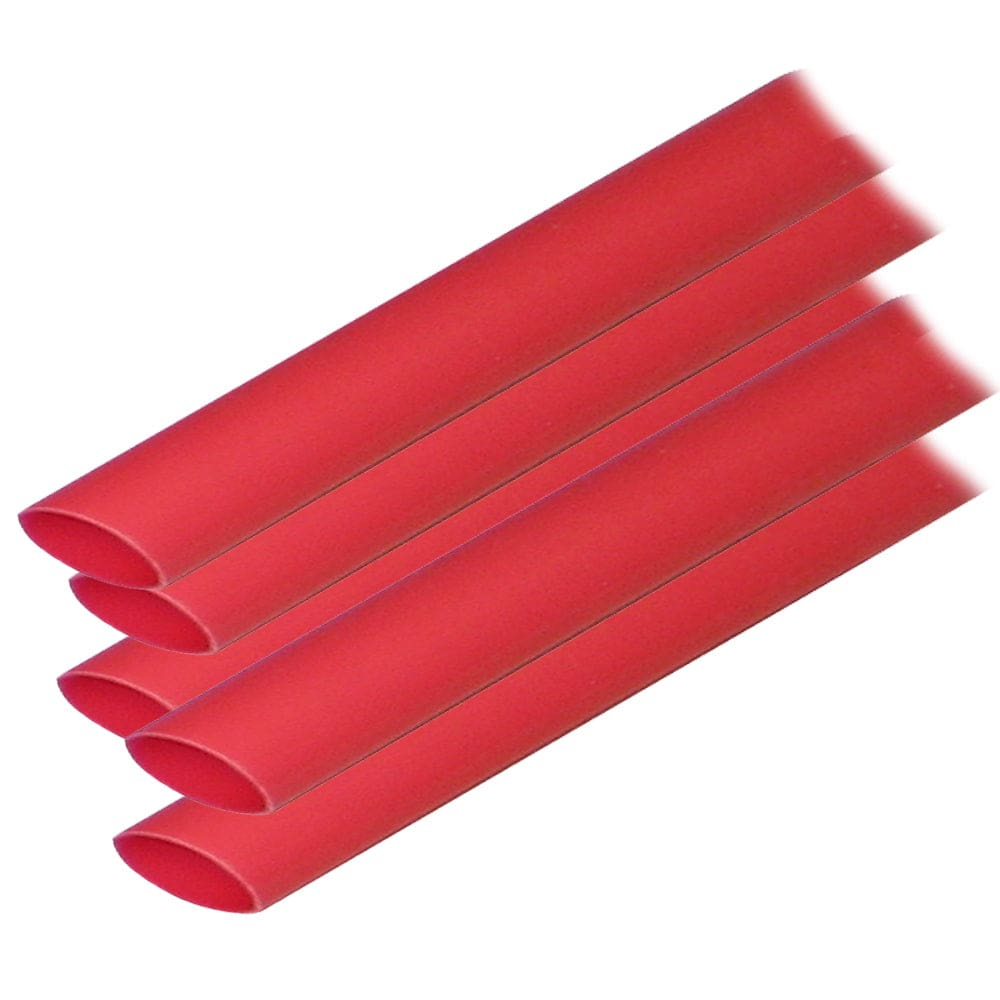 Ancor Adhesive Lined Heat Shrink Tubing (ALT) - 1/ 2 x 12 - 5-Pack - Red - Electrical | Wire Management - Ancor