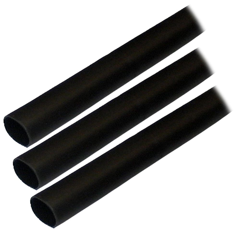 Ancor Adhesive Lined Heat Shrink Tubing (ALT) - 1/ 2 x 3 - 3-Pack - Black (Pack of 6) - Electrical | Wire Management - Ancor