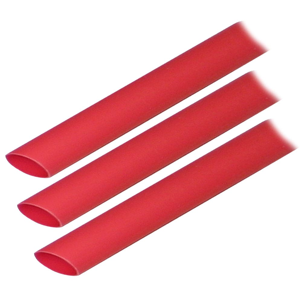 Ancor Adhesive Lined Heat Shrink Tubing (ALT) - 1/ 2 x 3 - 3-Pack - Red (Pack of 6) - Electrical | Wire Management - Ancor