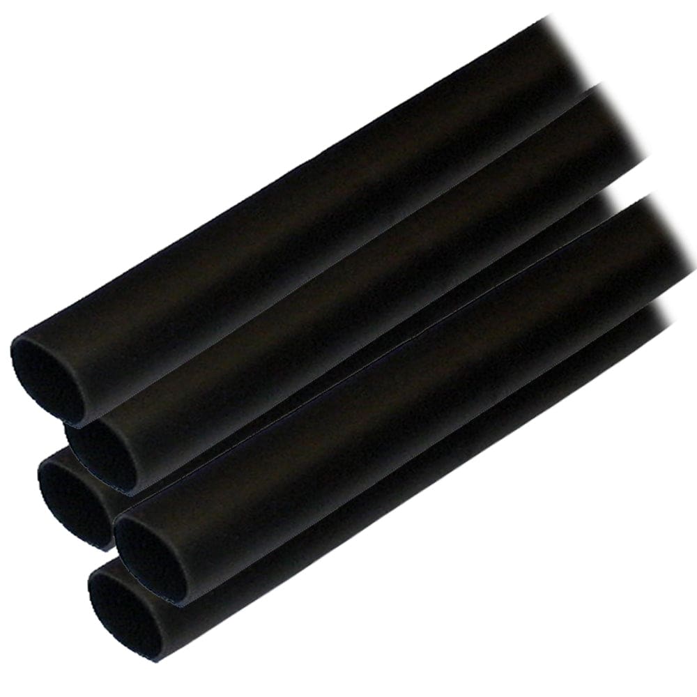Ancor Adhesive Lined Heat Shrink Tubing (ALT) - 1/ 2 x 6 - 5-Pack - Black (Pack of 3) - Electrical | Wire Management - Ancor