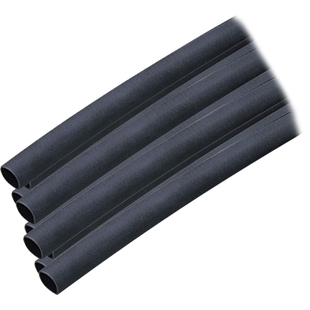 Ancor Adhesive Lined Heat Shrink Tubing (ALT) - 1/ 4 x 6 - 10-Pack - Black - Electrical | Wire Management - Ancor