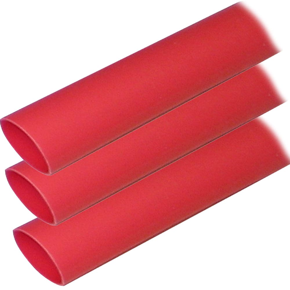 Ancor Adhesive Lined Heat Shrink Tubing (ALT) - 1 x 12 - 3-Pack - Red - Electrical | Wire Management - Ancor