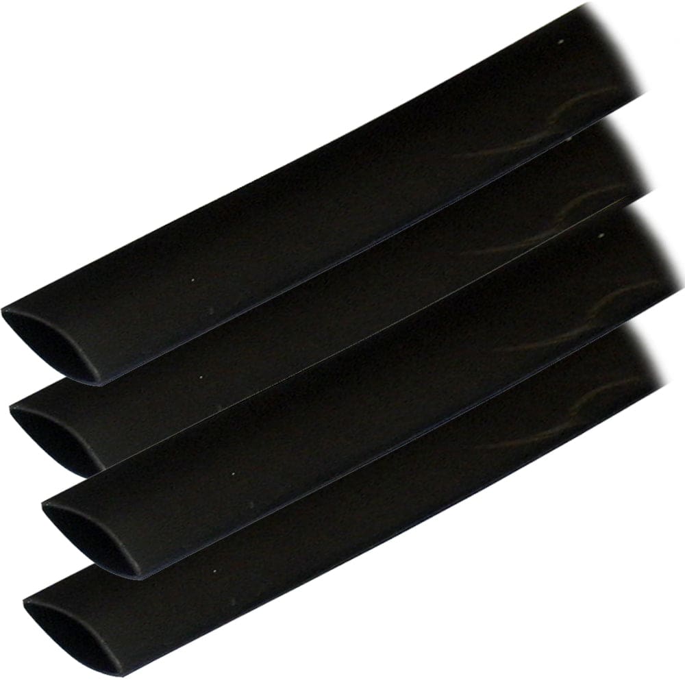 Ancor Adhesive Lined Heat Shrink Tubing (ALT) - 3/ 4 x 12 - 4-Pack - Black - Electrical | Wire Management - Ancor