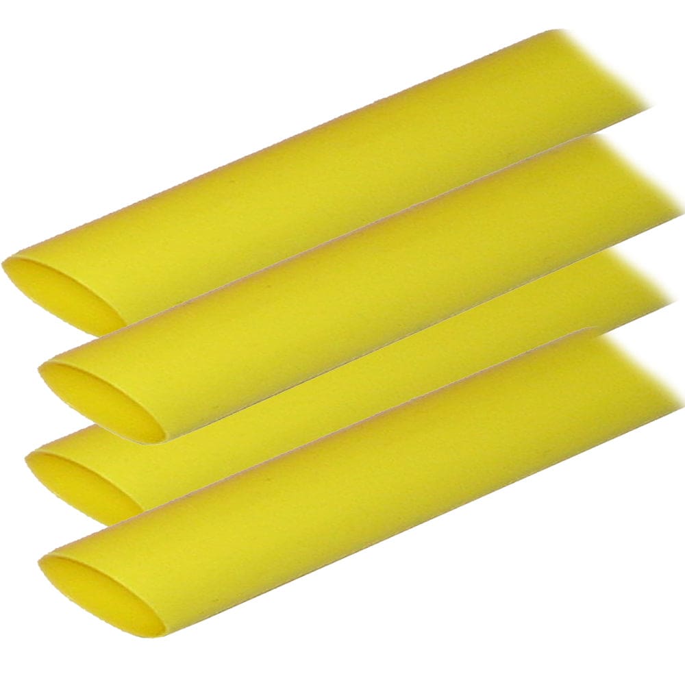 Ancor Adhesive Lined Heat Shrink Tubing (ALT) - 3/ 4 x 12 - 4-Pack - Yellow - Electrical | Wire Management - Ancor