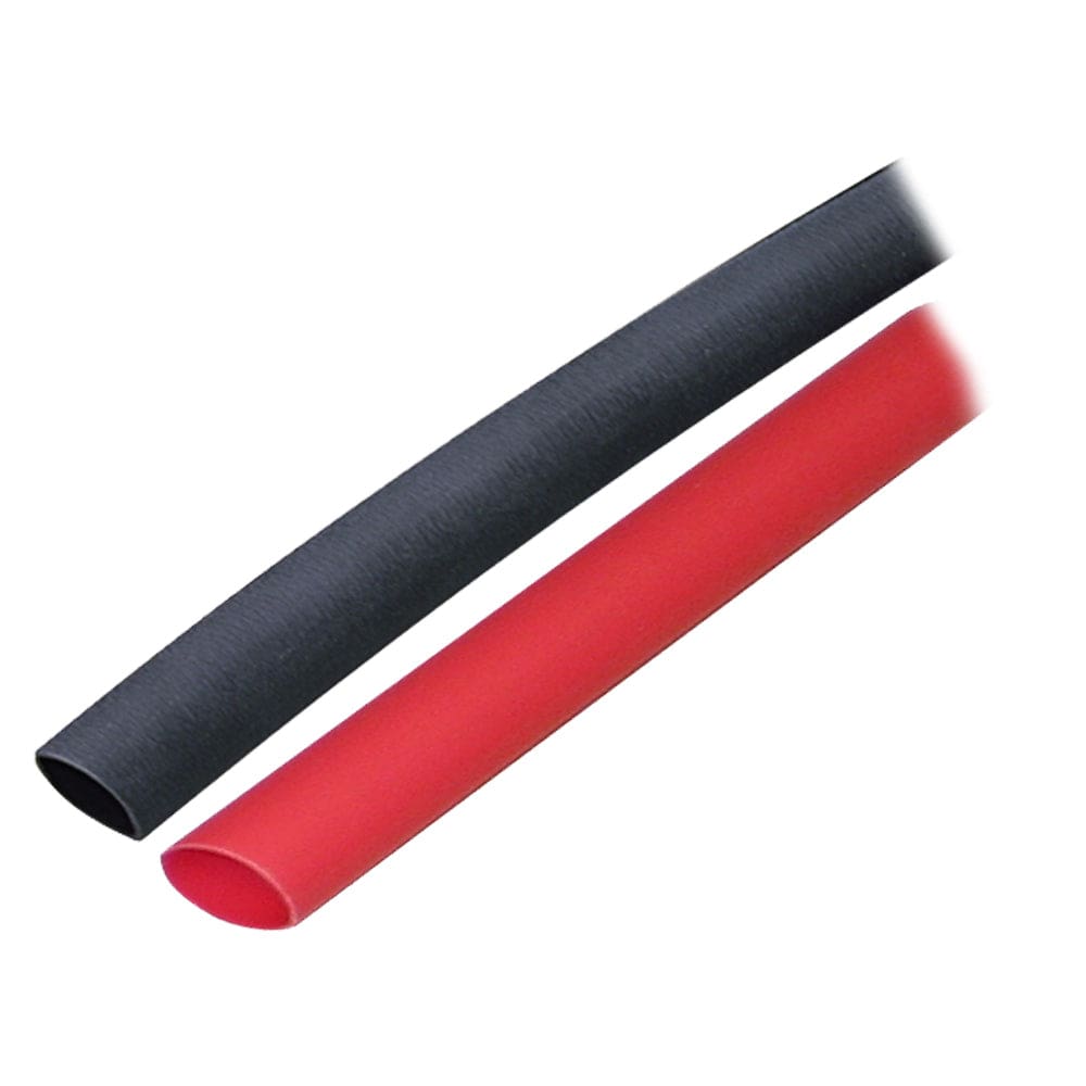 Ancor Adhesive Lined Heat Shrink Tubing (ALT) - 3/ 8 x 3 - 2-Pack - Black/ Red (Pack of 6) - Electrical | Wire Management - Ancor