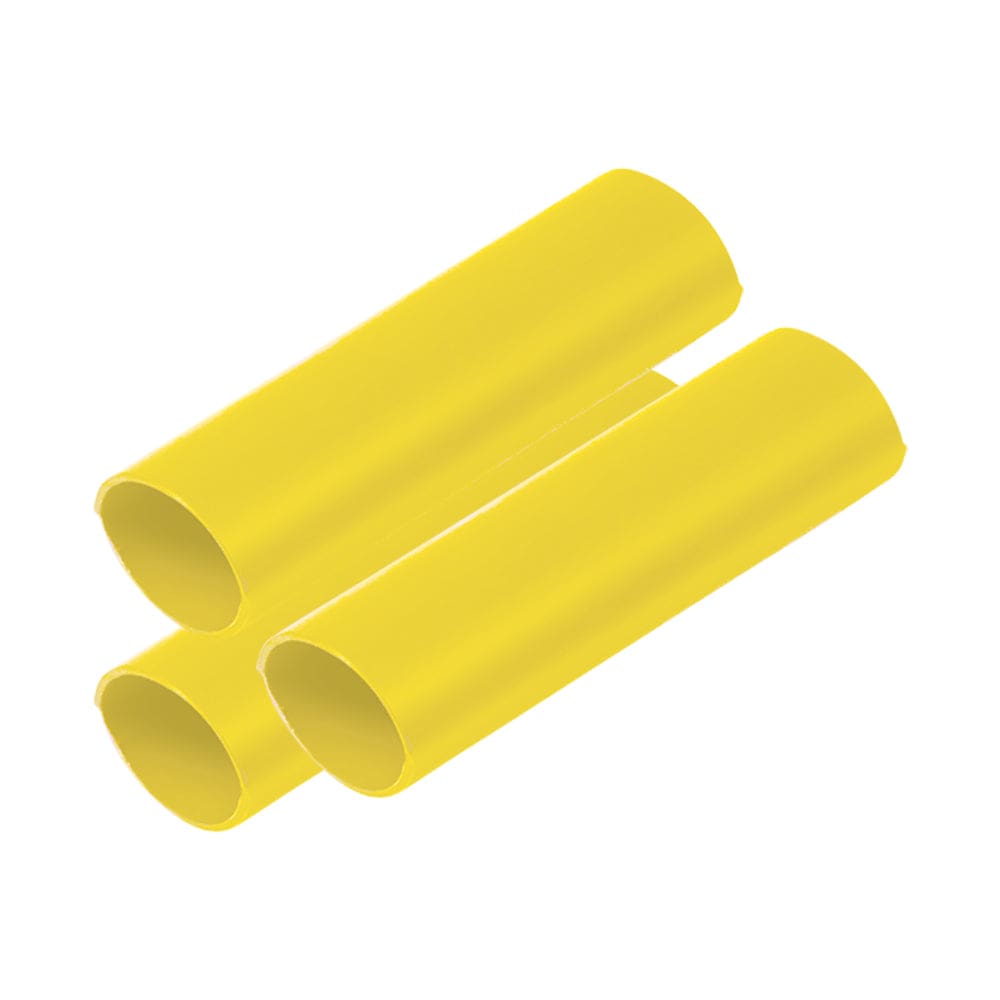Ancor Battery Cable Adhesive Lined Heavy Wall Battery Cable Tubing (BCT) - 3/ 4 x 12 - Yellow - 3 Pieces - Electrical | Wire Management -