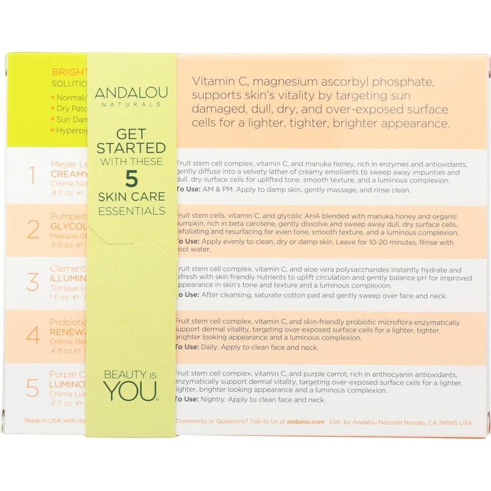 ANDALOU NATURALS Andalou Naturals Kit Brightening Get Start, 5 Pc.