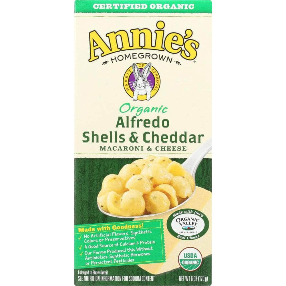 Annies Annies Homegrown Mac and Cheese Shell and Alfredo, 6 oz
