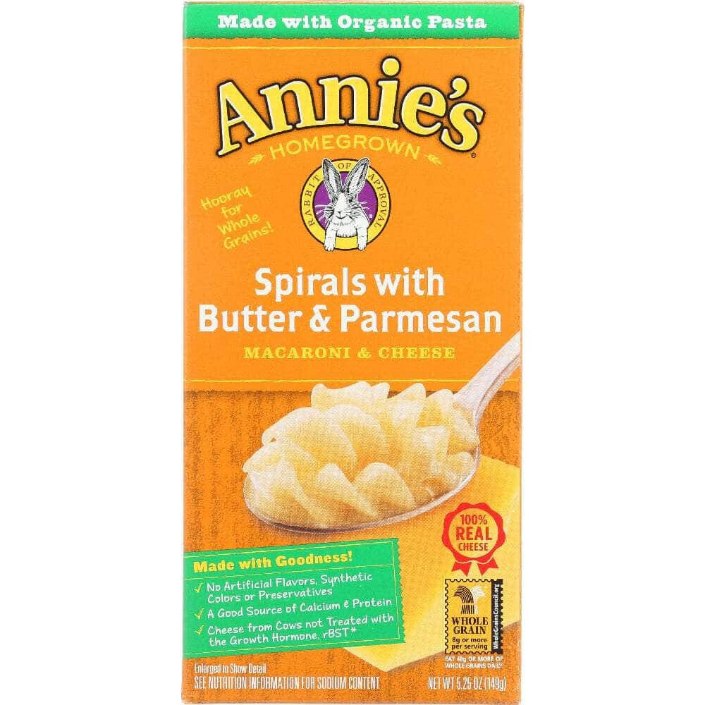 Annies Annies Homegrown Macaroni & Cheese Spirals with Butter & Parmesan, 6 oz