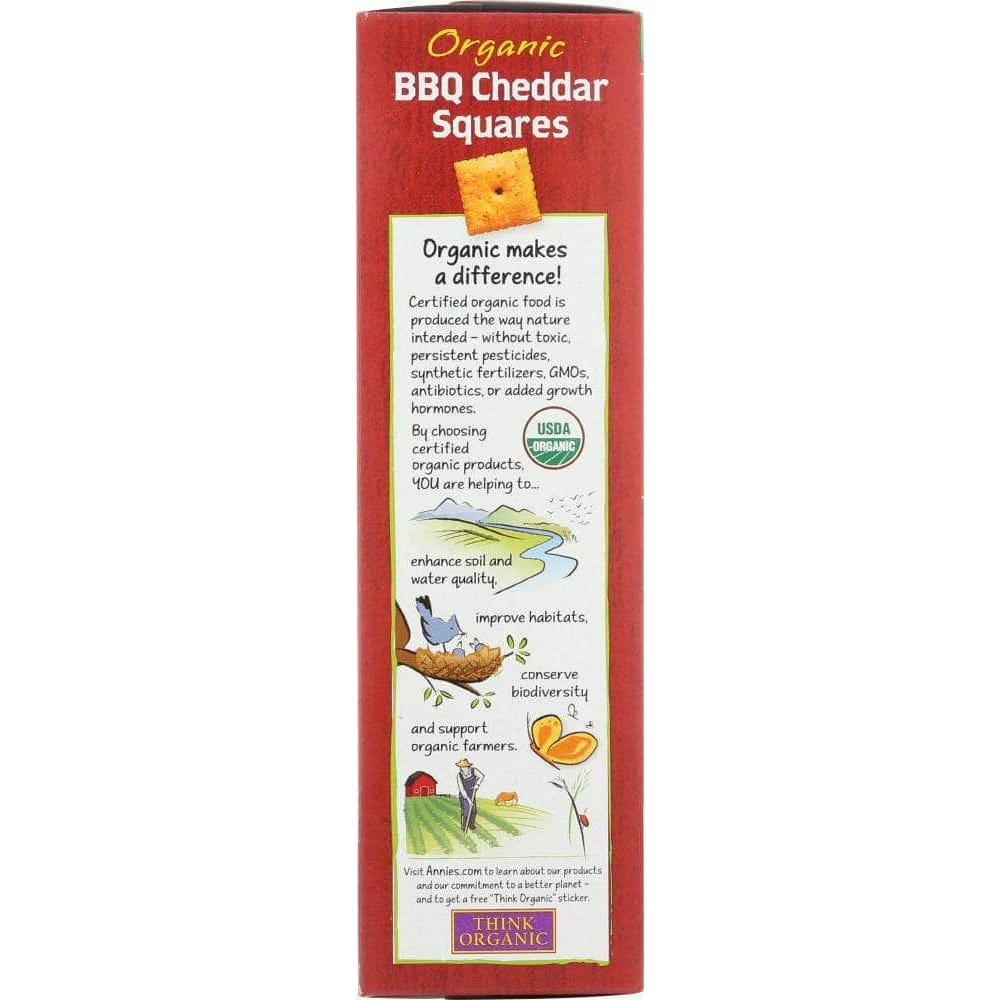 Annies Annies Homegrown Organic BBQ Cheddar Squares Crackers, 7.5 oz