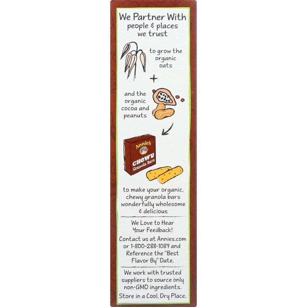 Annies Annies Homegrown Organic Chewy Granola Bars Peanut Butter Chocolate Chip 6 pk, 5.34 oz