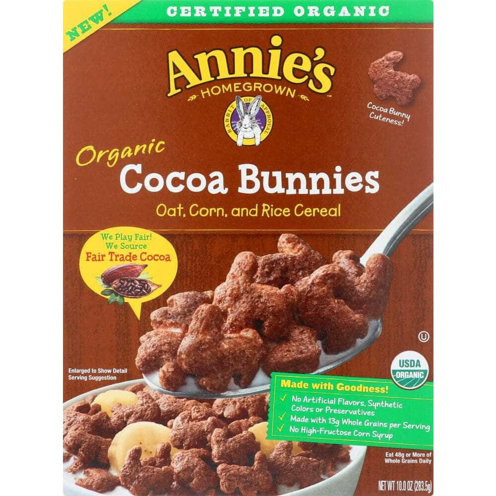 Annies Annies Homegrown Organic Cocoa Bunnies Cereal, 10 oz