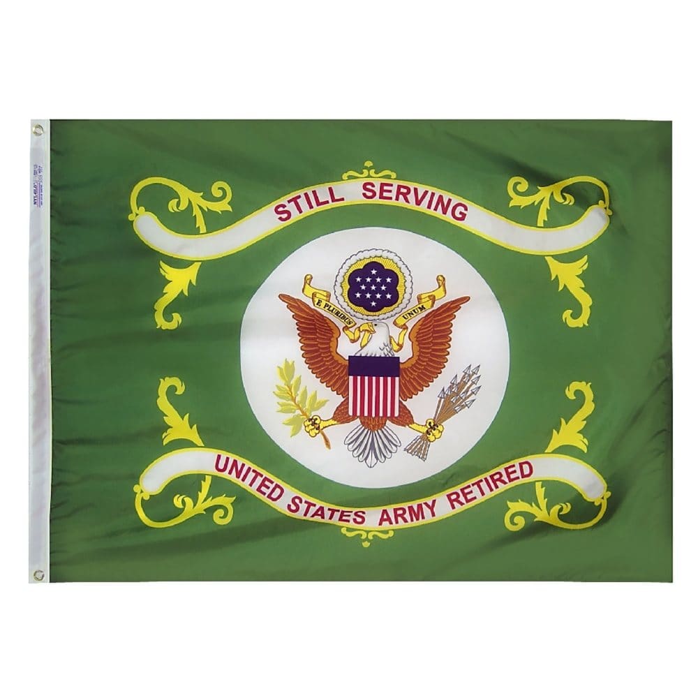 Annin - U.S. Army Retired Flag 3x4 ft. Nylon - Flags & Flag Pole Accessories - Annin