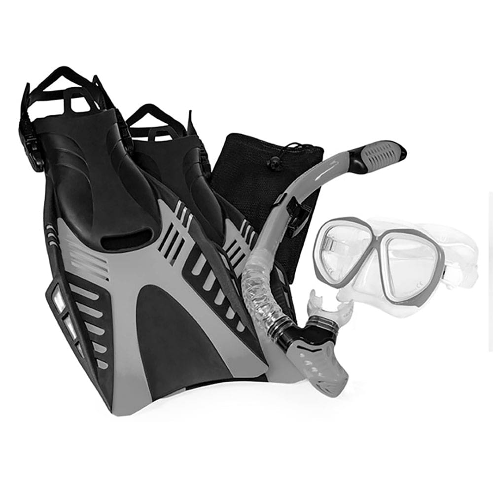 Aqua Leisure Dyna Adult 5-Piece Dive Set - Adult Size L/ XL Men’s 8.5-11.5/ Ladies 9.5-12.5 - Watersports | Accessories - Aqua Leisure