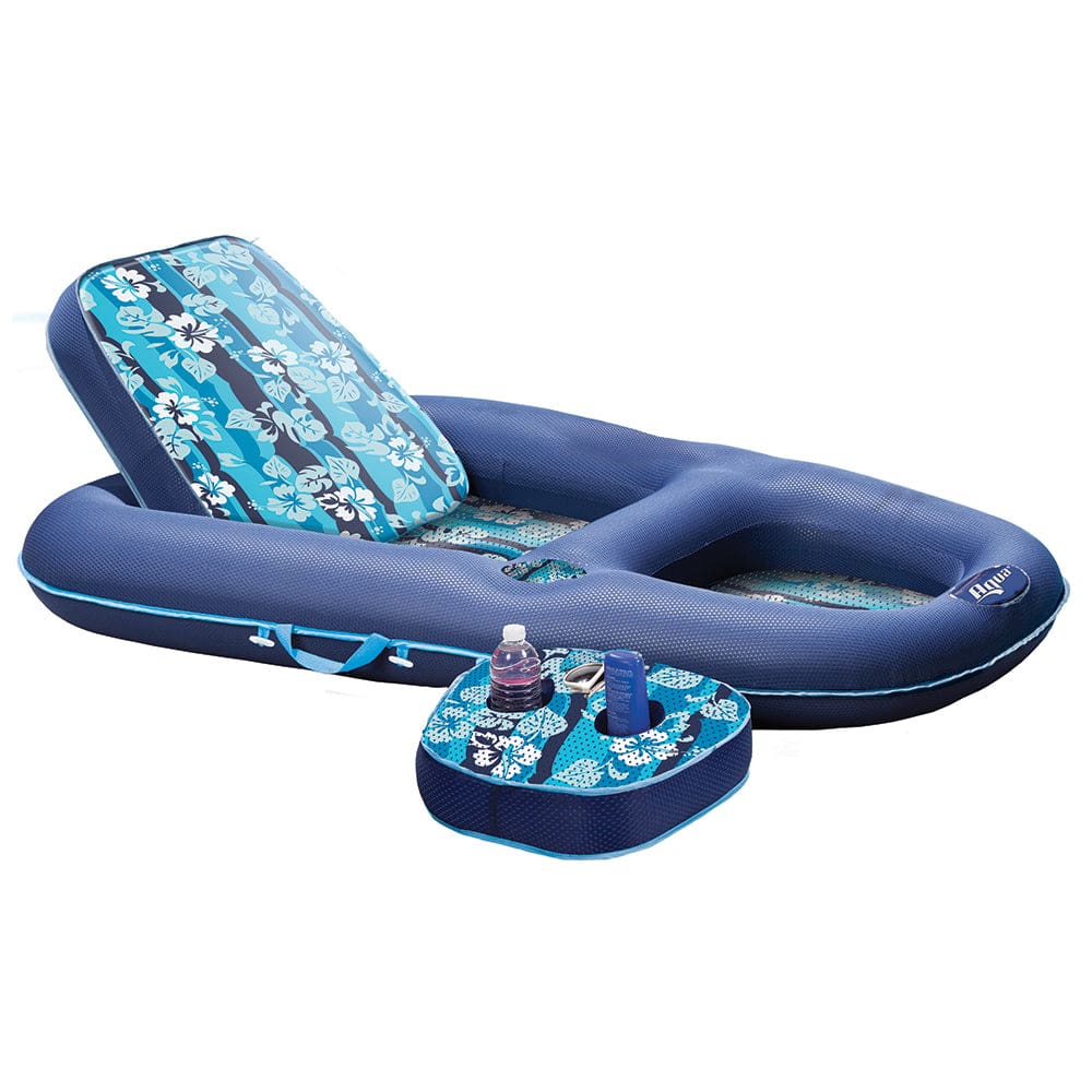 Aqua Leisure Ultimate 2-in-1 Lounge & Caddy - Hibiscus Flip - Watersports | Floats - Aqua Leisure