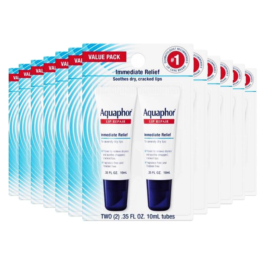 Aquaphor Immediate Relief Lip Repair Balm 2 ct each - 12 Pack - Aquaphor