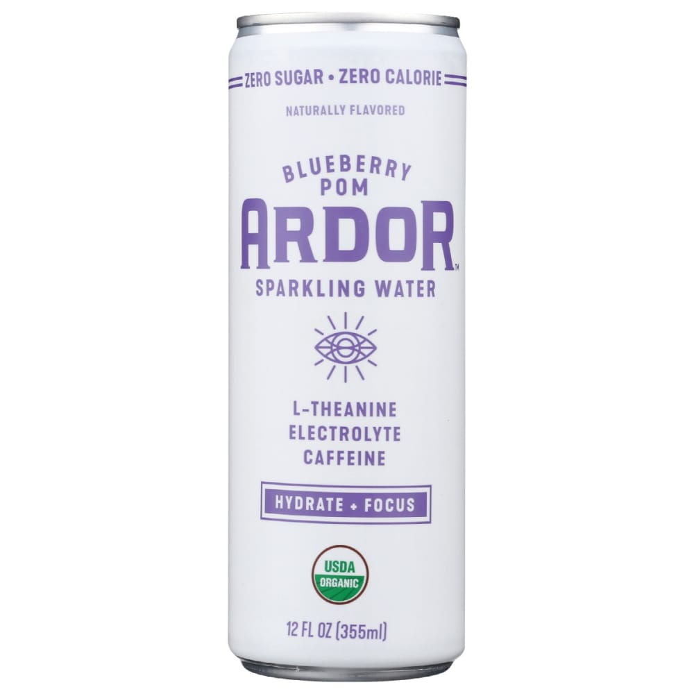 ARDOR ORGANIC INC: Blueberry Pom Sparkling Water 12 fo - Grocery > Beverages > Water - ARDOR ORGANIC INC