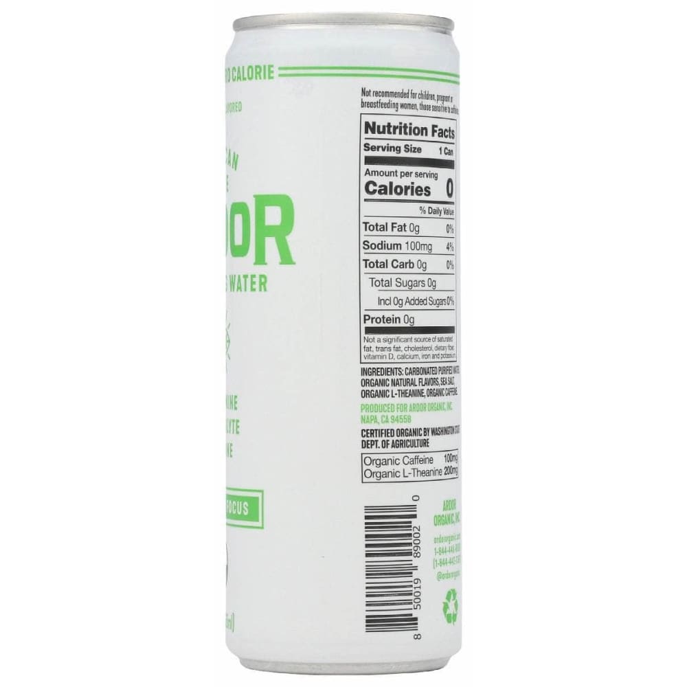 ARDOR ORGANIC Grocery > Beverages > Water > Sparkling Water ARDOR ORGANIC Mexican Lime Sparkling Water, 12 fo