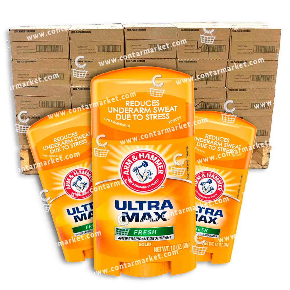 Arm & Hammer Deodorant UltraMax Solid Fresh Scent 1 oz - 1800 ct - 150 boxes per Pallet - Deodorant - Arm & Hammer