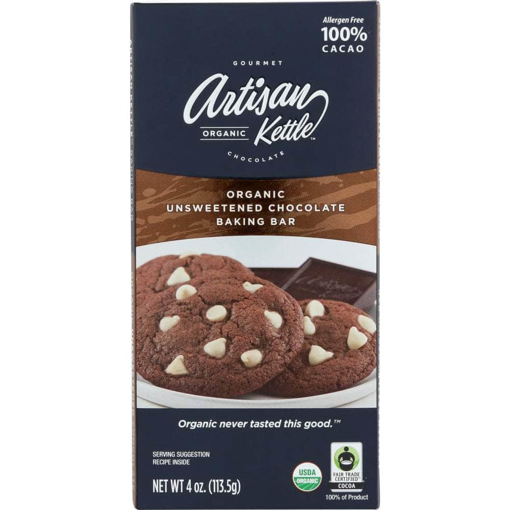 Artisan Kettle Artisan Kettle Unsweetened Chocolate Baking Bar, 4 oz