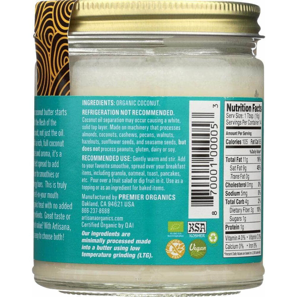 Artisana Artisana Organic Raw Coconut Butter, 8 oz